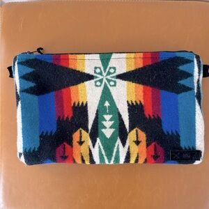 MG Design Co Mercy Grey Design Pendleton‎ Wool Fabric Multicolor Wool Clutch